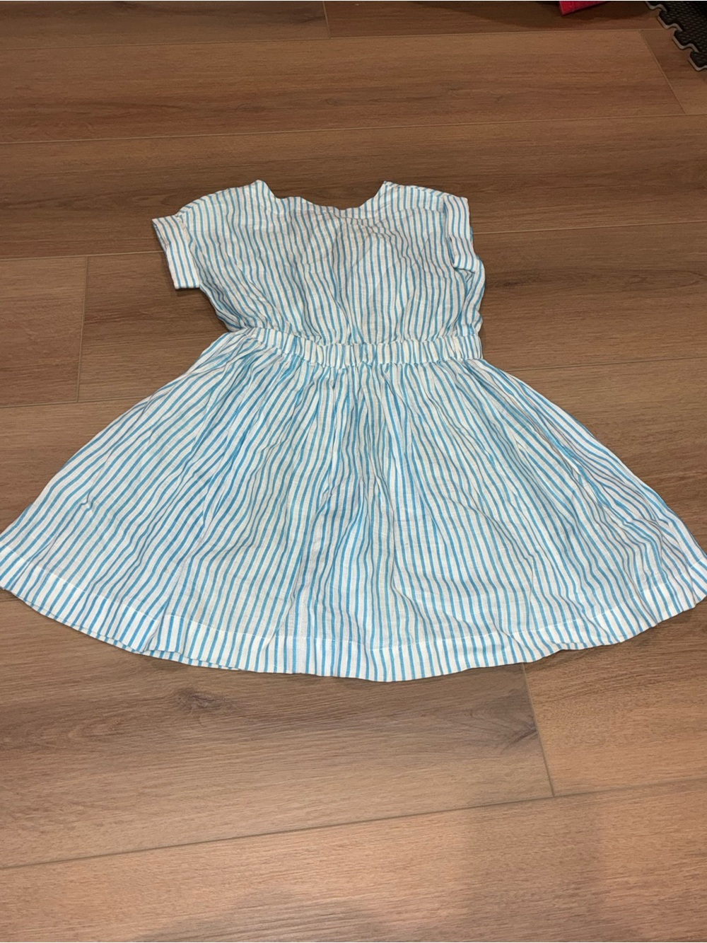 Dear George Girls Boutique Dress | Size 8/9 | White & Vibrant Blue Stripe